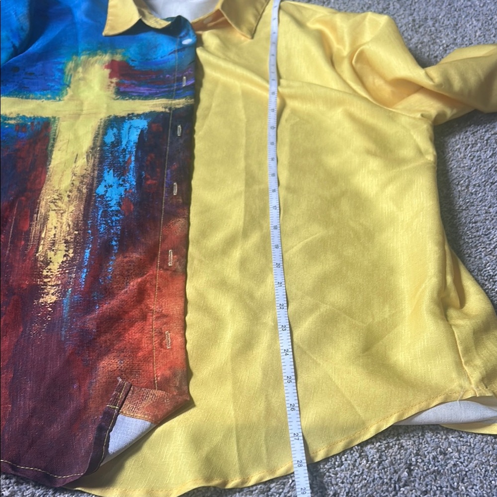 Colorful Abstract Women's Blouse - Picture 4 of 4